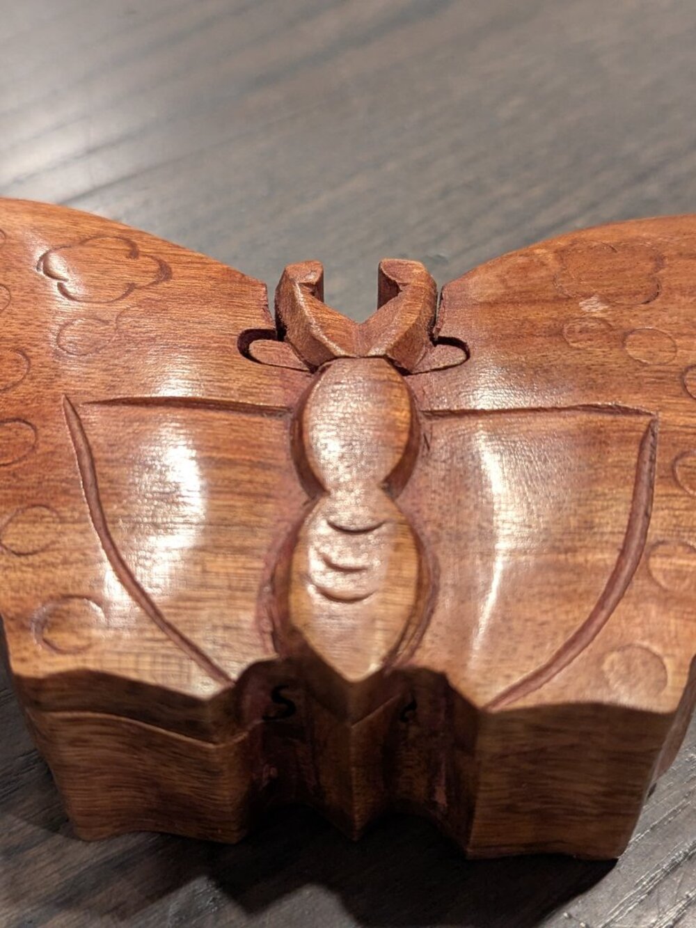 Handcrafted Wooden Butterfly Secret Puzzle Box